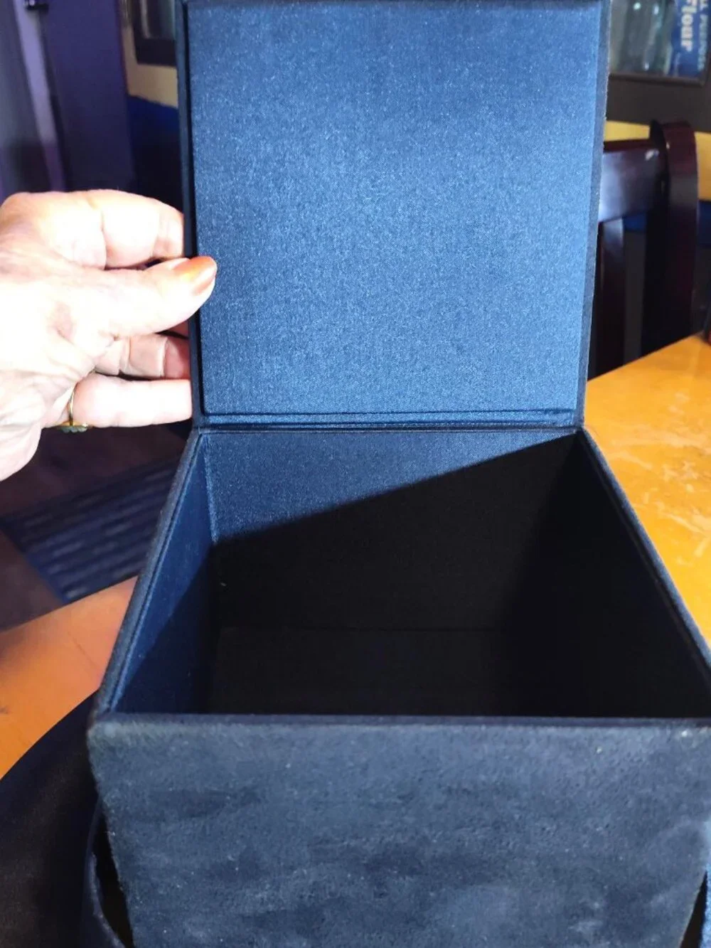 1970s Calvin Klein Royal Blue Promotional Obsession Box. SHIPS FREE